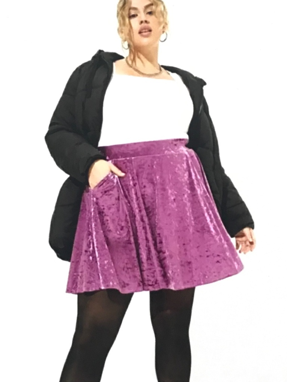 TORRID Mini Velvet Skater Skirt Women’s Plus Size 3X